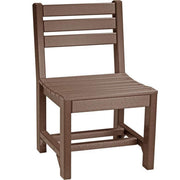 LuxCraft LuxCraft Chestnut Brown Recycled Plastic Island Side Chair Chestnut Brown / Bar Chair ISCBCBR