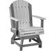 LuxCraft LuxCraft Dove Gray Recycled Plastic Adirondack Swivel Chair With Cup Holder Dove Gray On Slate / Bar Chair Adirondack Chair PASCBDGS