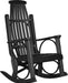 LuxCraft LuxCraft Grandpa's Recycled Plastic Rocking Chair (2 Chairs) With Cup Holder Black Rocking Chair PGRBK