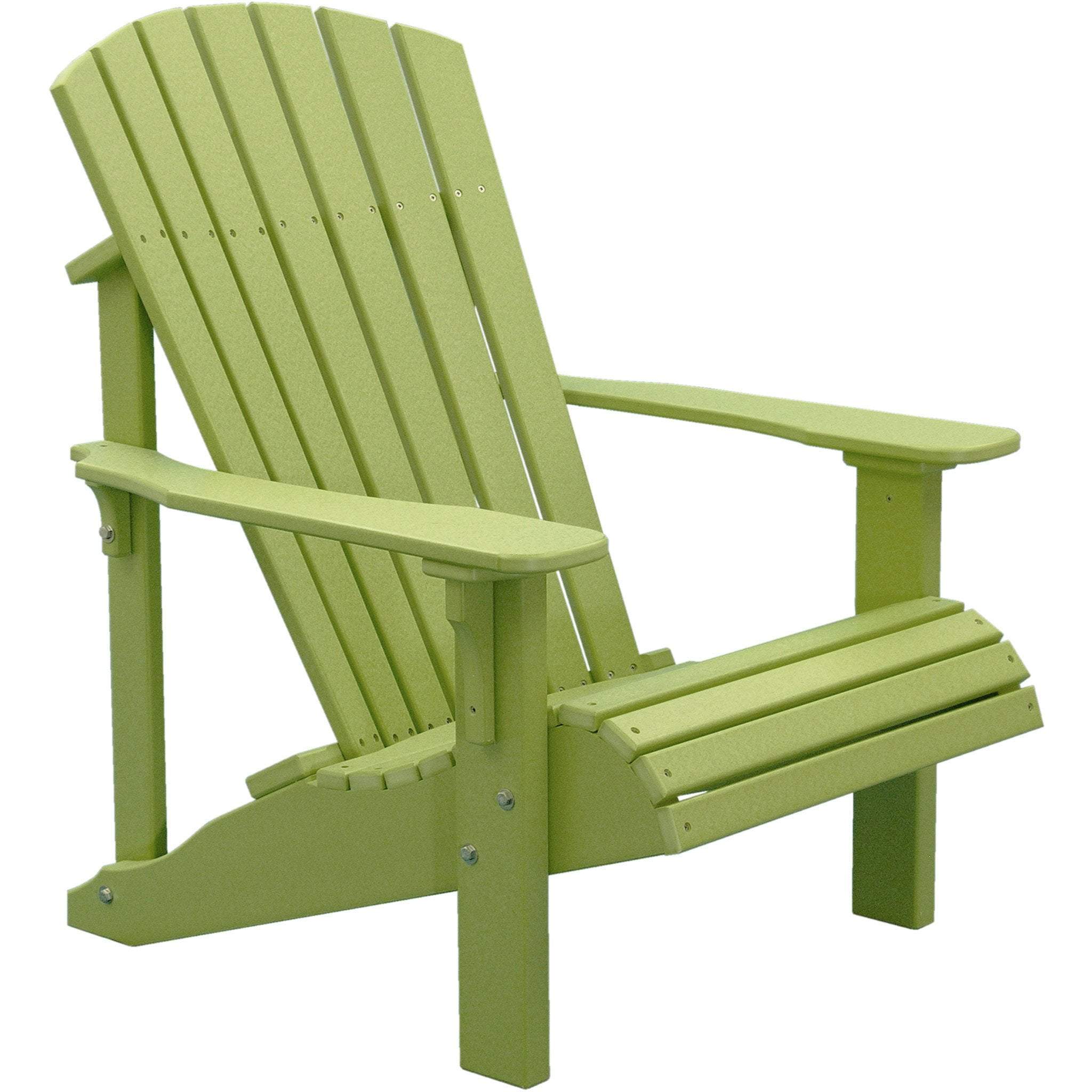 LuxCraft Lime Green Deluxe Recycled Plastic Adirondack Chair