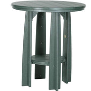LuxCraft LuxCraft Poly Balcony Table Dining Set Dove Gray On Black With Cup Holder Green / Table 0 / Chair 0 Dining Sets PBATG-T0-C0