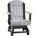 LuxCraft LuxCraft Recycled Plastic Adirondack Swivel Chair Dove Gray On Black / Bar Chair Adirondack Chair PASCBDGB