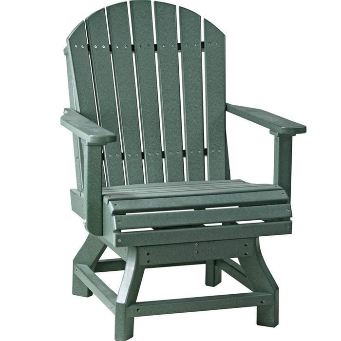 LuxCraft LuxCraft Recycled Plastic Adirondack Swivel Chair Green / Bar Chair Adirondack Chair PASCBG