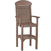 LuxCraft LuxCraft Recycled Plastic Captain Chair With Cup Holder Chestnut Brown / Bar Chair Chair PCCBCBR