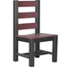 LuxCraft LuxCraft Recycled Plastic Contemporary Regular Chair With Cup Holder Cherrywood On Black Chair PCRCCWB