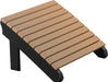 LuxCraft LuxCraft Recycled Plastic Deluxe Adirondack Footrest Cedar On Black Adirondack Deck Chair PDAFCB