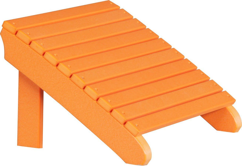 LuxCraft LuxCraft Recycled Plastic Deluxe Adirondack Footrest Tangerine Adirondack Deck Chair PDAFT