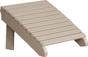 LuxCraft LuxCraft Recycled Plastic Deluxe Adirondack Footrest Weatherwood Adirondack Deck Chair PDAFWW