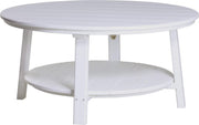 LuxCraft LuxCraft Recycled Plastic Deluxe Conversation Table White Accessories PDCTW