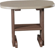 LuxCraft LuxCraft Recycled Plastic End Table Weather Wood on Chestnut Brown Accessories PETWWCBR