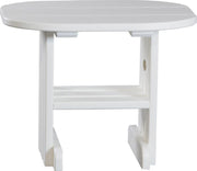 LuxCraft LuxCraft Recycled Plastic End Table With Cup Holder White Accessories PETW