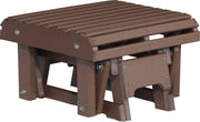 LuxCraft LuxCraft Recycled Plastic Glider Footrest With Cup Holder Chestnut Brown Accessories PGFCBR