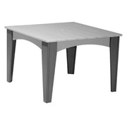 LuxCraft LuxCraft Recycled Plastic Island Dining Table Dove Gray On Slate Tables IDT44SDGS