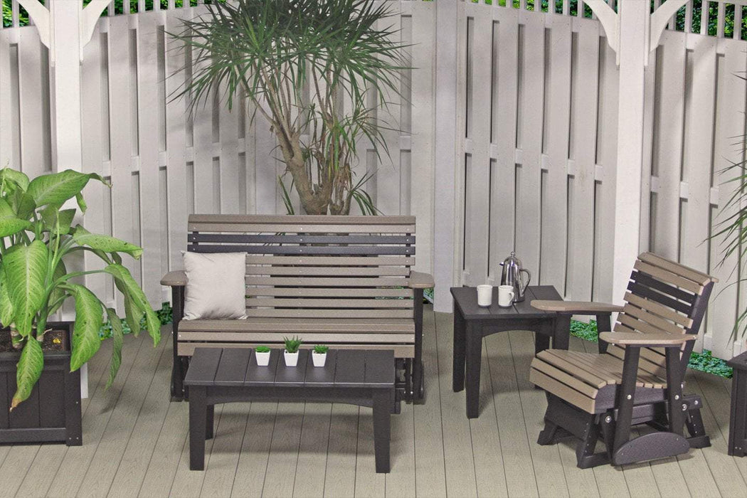 LuxCraft LuxCraft Recycled Plastic Island End Table With Cup Holder Accessories