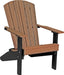 LuxCraft LuxCraft Recycled Plastic Lakeside Adirondack Chair Antique Mahogany on Black Adirondack Deck Chair LACAMB