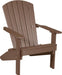 LuxCraft LuxCraft Recycled Plastic Lakeside Adirondack Chair Chestnut Brown Adirondack Deck Chair LACCBR