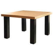 LuxCraft LuxCraft Recycled Plastic Square Contemporary Table Cedar On Black Tables P4SCTCB