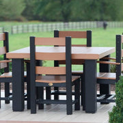 LuxCraft LuxCraft Recycled Plastic Square Contemporary Table With Cup Holder Tables