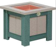 LuxCraft LuxCraft Recycled Plastic Square Planter Weatherwood On Green / 15" Planter Box P155PWWG