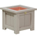 LuxCraft LuxCraft Recycled Plastic Square Planter With Cup Holder Weatherwood / 15" Planter Box P15SPWW