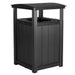 LuxCraft LuxCraft Recycled Plastic Trash Can With Cup Holder Black Accessories PTCBK