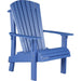 LuxCraft LuxCraft Royal Recycled Plastic Adirondack Chair With Cup Holder Blue Adirondack Deck Chair RACB