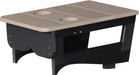 LuxCraft LuxCraft Weatherwood Recycled Plastic Center Table Cupholder With Cup Holder Weatherwood on Black Accessories PCTAWWB