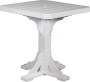 LuxCraft LuxCraft White Recycled Plastic 41" Square Table White / Bar Tables P41STBW