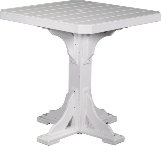 LuxCraft LuxCraft White Recycled Plastic 41" Square Table White / Bar Tables P41STBW