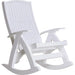 LuxCraft LuxCraft White Recycled Plastic Comfort Porch Rocking Chair White Rocking Chair PCRW