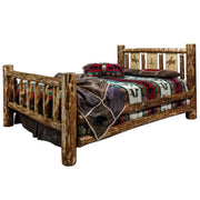 Montana Woodworks Glacier Country Bed w/ Laser Engraved Design Bronc / Full Beds MWGCFBLZBRONC 661890430775