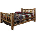 Montana Woodworks Glacier Country Bed w/ Laser Engraved Design Bronc / Full Beds MWGCFBLZBRONC 661890430775
