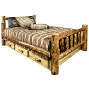 Montana Woodworks Glacier Country Bed w/ Storage Stained & Lacquered / Queen Beds MWGCSBQ 661890422305