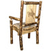 Montana Woodworks Glacier Country Captain's Chair w/ Laser Engraved Design Stained & Lacquered / Bronc Dining, Kitchen, Home Office MWGCCASCNLZBRONC 661890427478
