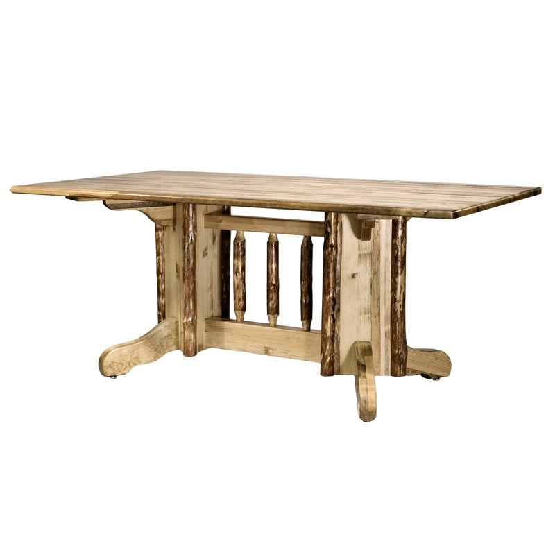 Montana Woodworks Glacier Country Double Pedestal Dining Table Stained & Lacquered Dining, Kitchen MWGCDPTN 661890409801