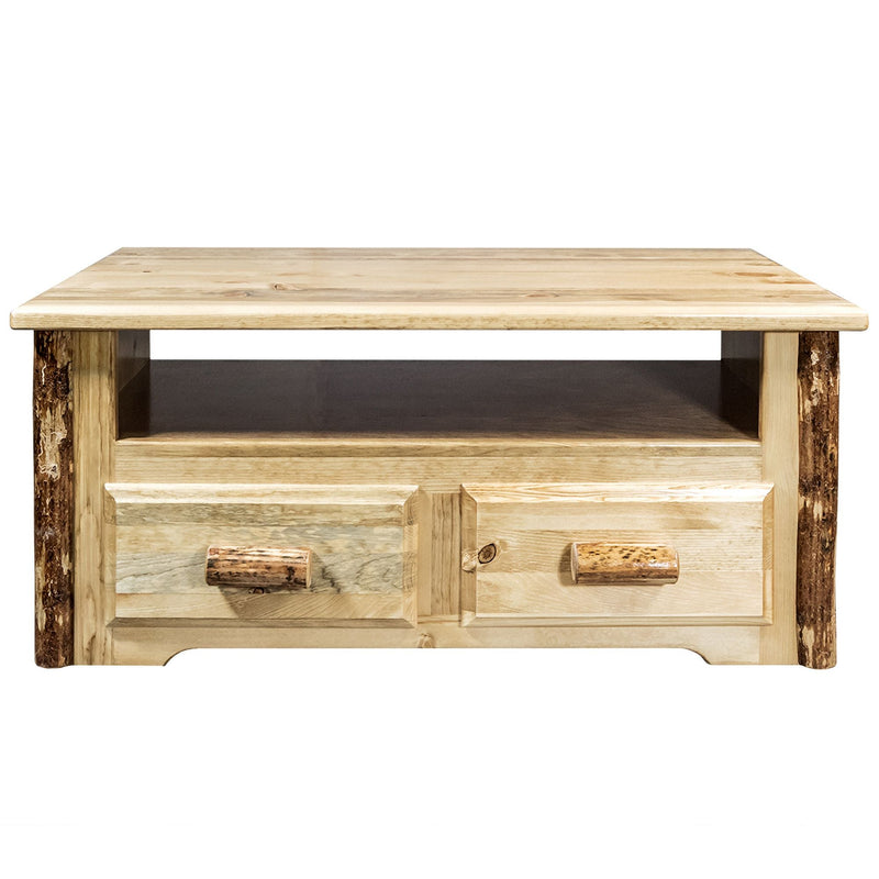 Montana Woodworks Glacier Country Two Drawer Sitting Chest/Entertainment Center Stained & Lacquered Dressers, Chests MWGCSCEC2D 661890425245