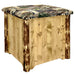 Montana Woodworks Glacier Country Upholstered Ottoman w/ Storage Woodland Upholstery Stained & Lacquered Living, Bedroom, Kitchen/Dining MWGCOTTWOOD 661890469799