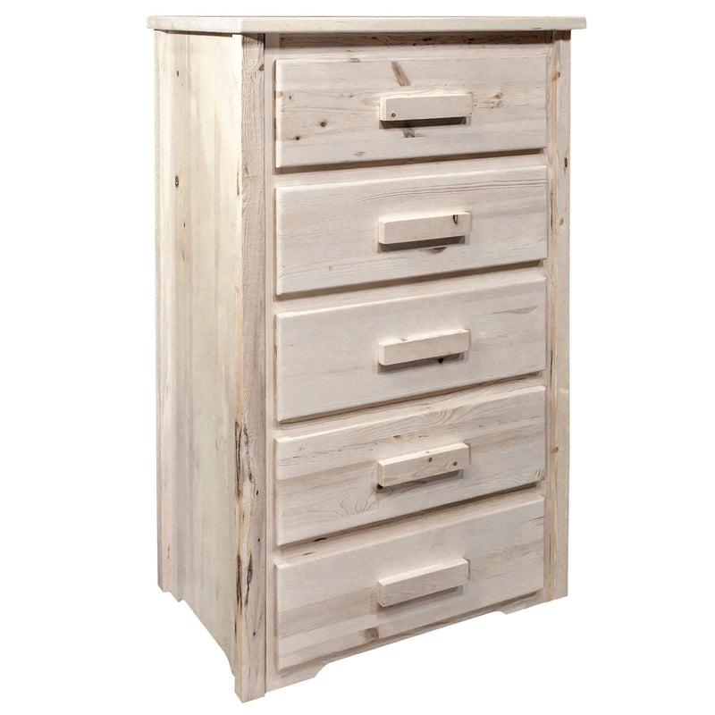 Montana Woodworks Homestead 5 Drawer Chest of Drawers Ready to Finish Dressers, Chests MWHC5D 661890410296