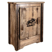 Montana Woodworks Homestead Accent Cabinet w/ Laser Engraved Design Left Hinged Stained & Lacquered / Moose Living Area, Entry, Study, Home Office MWHCACCCABLHSLLZMOOSE 661890461151