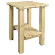Montana Woodworks Homestead Exterior End Table Clear Exterior Finish Outdoor MWHCENSV 661890424842