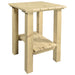 Montana Woodworks Homestead Exterior End Table Clear Exterior Finish Outdoor MWHCENSV 661890424842