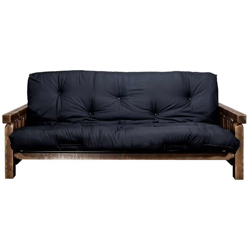 Montana Woodworks Homestead Futon Frame w/ Mattress Stained & Lacquered Beds MWHCFMRSL 661890455235