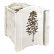Montana Woodworks Homestead Magazine Rack w/ Laser Engraved Design Ready to Finish / Pine Living Area, Office, Bedroom MWHCMAGLZPINE 661890461618