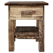 Montana Woodworks Homestead Nightstand with Drawer & Shelf Stained & Lacquered Nightstands MWHCNDSL 661890411989