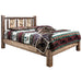 Montana Woodworks Homestead Platform Bed w/ Laser Engraved Design Stain & Clear Lacquer Finish Bear / Twin Beds MWHCPBTSLLZBEAR 661890433981