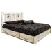 Montana Woodworks Homestead Platform Bed w/ Storage Laser Engraved Design Ready to Finish Elk / Queen Beds MWHCSBPQLZELK 661890436609
