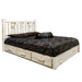 Montana Woodworks Homestead Platform Bed w/ Storage Laser Engraved Design Ready to Finish Wolf / California King Beds MWHCSBPCAKLZWOLF 661890437507