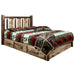 Montana Woodworks Homestead Platform Bed w/ Storage Laser Engraved Design Stain & Clear Lacquer Finish Wolf / Twin Beds MWHCSBPTSLLZWOLF 661890436081