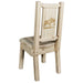 Montana Woodworks Homestead Side Chair w/ Laser Engraved Design Lacquered / Moose Dining, Kitchen, Home Office MWHCKSCNVLZMOOSE 661890426174
