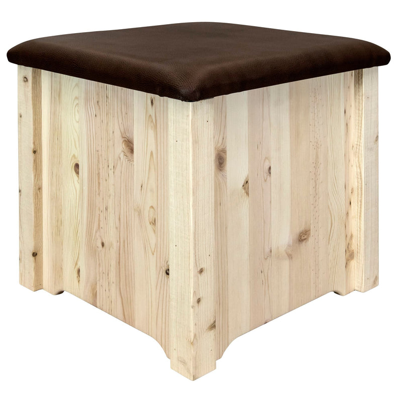 Montana Woodworks Homestead Upholstered Ottoman w/ Storage Saddle Upholstery Ready to Finish Living, Bedroom, Kitchen/Dining MWHCOTTSADD 661890469744